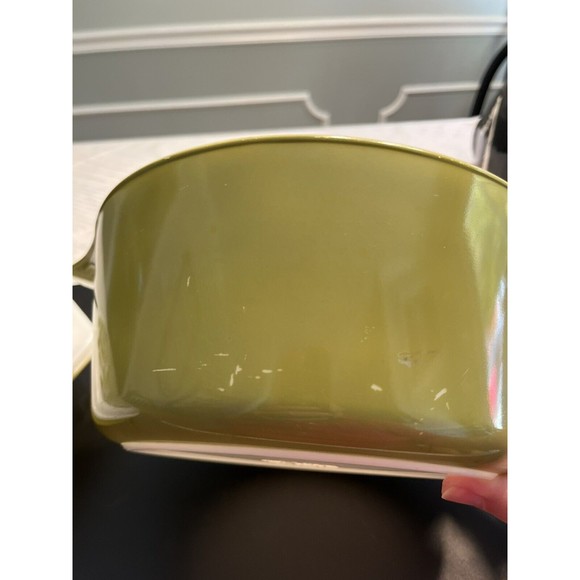 3pc- Vtg Pyrex 1-1/2qt Divided Casserole w/Lid & 2 1/2qt Casserole Dish Ovenware - Picture 3 of 12